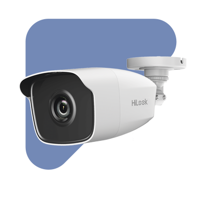 Bala TURBOHD 2 Megapíxeles (1080p) / Gran Angular 103º / Lente 2.8 mm / METAL / IR EXIR Inteligente 40 mts / Exterior IP66 / TVI-AHD-CVI-CVBS / dWDR