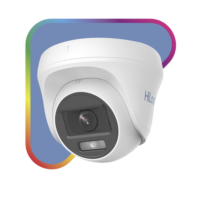 Turret TURBOHD 1080p / Imagen a Color 24/7 / Lente 2.8 mm / ColorVu Lite / Luz Blanca 20 mts / Uso en Interior / Policarbonato