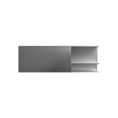 Canaleta de aluminio línea R40 color blanco, 117 x 27.3mm, tramo de 3 metros