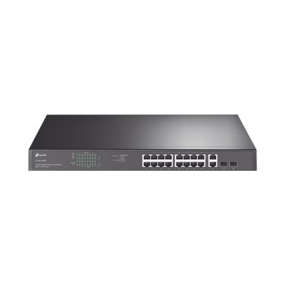 Switch no administrable de 16 puertos 10/100/1000Mbps y PoE af/at, 2 puertos SFP hasta 250W.