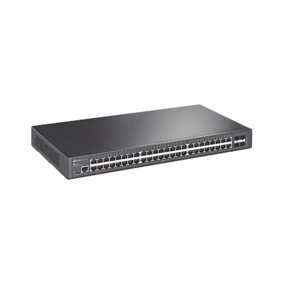 Switch Omada SDN Administrable / 48 puertos Gigabit y 4 puertos SFP / Funciones sFlow, QinQ y QoS / Administración centralizada OMADA