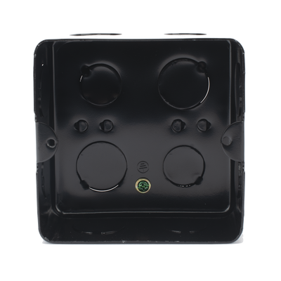 Caja de registro de acero galvanizado, 10x10 cm, Color Negro (11000-00000)