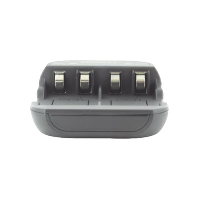 Cargador rápido de 2 compartimientos para baterías Ni-MH; Aplicable en baterías de 9 V /color negro