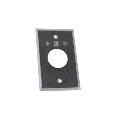 Tapa rectangular aluminio para contacto de 40.3 mm, tipo RR a prueba de intemperie.