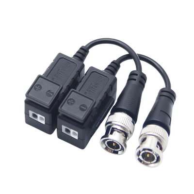 Kit de Transceptores (Baluns) con Terminal PUSH SUPERIOR, PROTECCION DE SOBRECARGA INTEGRADO, Resolución 4K , Cable flexible COAXIAL Blindado / COAXITRON / AUDIO POR COAXITRON / Conector 100% COBRE / Calidad PREMIUM