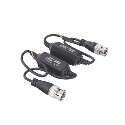 Kit de Transceptores (Baluns) para EXTERIOR TurboHD Hasta 4K HD-TVI / HD-CVI / AHD / CVBS / COAXITRON / AUDIO POR COAXITRON / Menu OSD / CONECTORES 100% COBRE / Con Cable RF Blindado. Distancia de hasta 200 m en 4K. Calidad PREMIUM