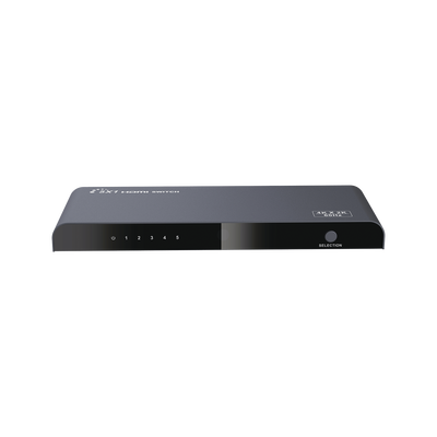 Switch Conmutador HDMI de 5 entradas a 1 salida / 4K @ 60Hz / HDMI 2.0 / HDCP 2.0 / HDMI 3D / Soporta audio estándar, DSD (Direct Stream Digital) y HD (HBR) / Diferentes modos de conmutación, Manual, Control Remoto y RS232.