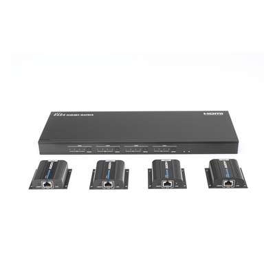 MATRICIAL Y EXTENSOR DE VIDEO HDMI 4 x 4 / 4 Entradas HDMI / 4 Salidas HDMI Loop / 4 Salidas RJ45 para Extender la señal 40 metros por salida / 1080 @ 60Hz / Conmutación por RS232, Control Remoto o Ethernet.