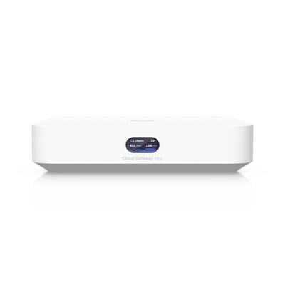 UCG Max Cloud Gateway de 2.5 GbE Compacto con Soporte para hasta 30 Dispositivos UniFi, 300+ Clientes, Enrutamiento IPS de 2.3 Gbps y Almacenamiento 512 GB de Memoria Interna