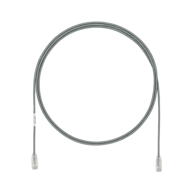 Cable de Parcheo TX6, UTP Cat6, Diámetro Reducido (28AWG), Color Gris, 1.5 m