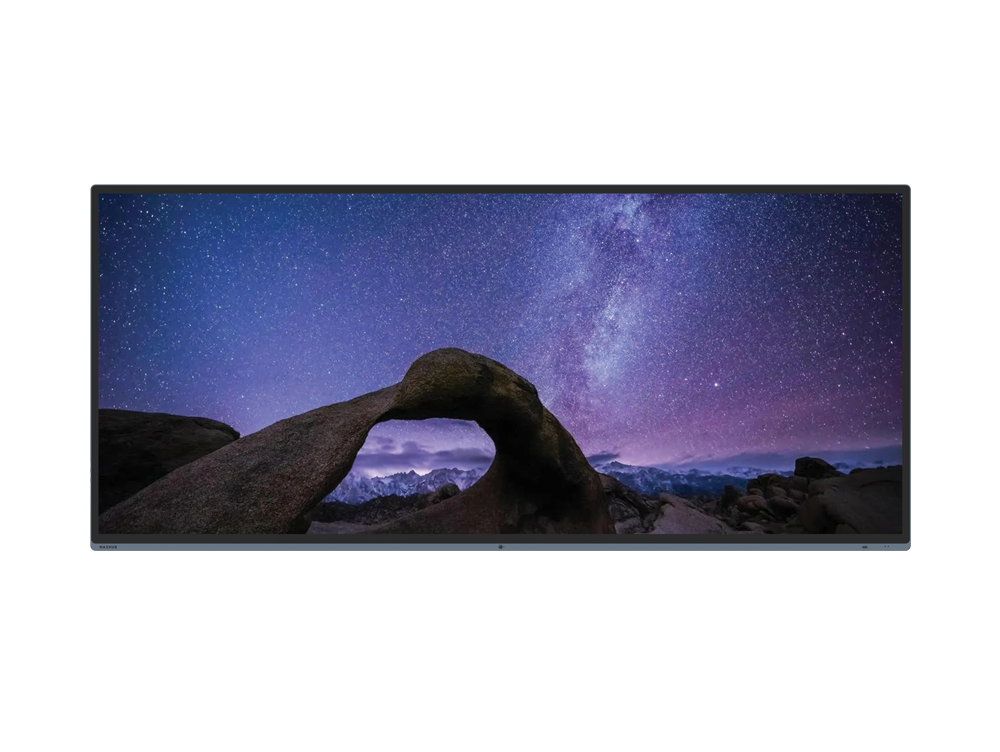 MAXHUB UW92NA Pantalla 92″ 5K ULTRA WIDE (5120x2160),y modo 24/7. Ideal para señalización digital, salas de control y reuniones inmersivas. Compatible con OPS y BYOM.24/7, y SO Android.