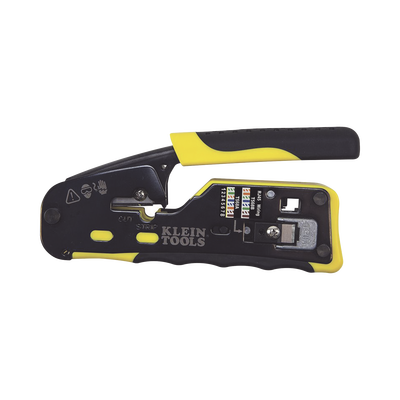 Ponchadora/Pelacables/Cortacables con Matraca para Conectores Pass-Thru RJ45 y Conectores Estándar RJ11/RJ12.