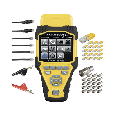 Juego de Probador de Cables de Red con Transmisores Remotos Scout™ Pro Max. Detecta la Capacidad de la Red y las Velocidades de Conexión hasta 10 Gbps