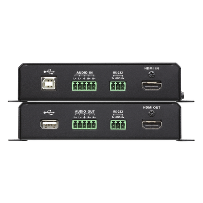 Extensor de Video HDMI | Fibra Óptica SM | Resolución 4K | 10Km | Audio Estéreo, Infrarrojo, RS232 | USB 2.0
