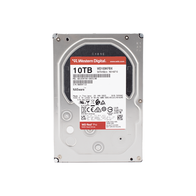 Disco Duro Red Pro de 10TB / 7200 RPM / Optimizado para NAS / Uso 24-7 / 5 Años de Garantia