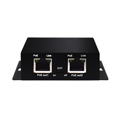 Inyector PoE Extenido Industrial / PoE 802.3 af/at Hasta 30W / Conexión plug and play / Alcance de hasta 250 metros / Aplicaciones CCTV / Alimentación PoE af/at o Vcc 37-57 Vcc
