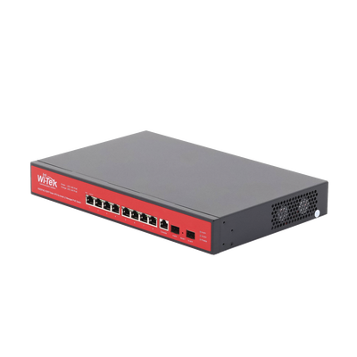 Switch Administrable Capa 2 de 8 puertos 10/100/1000 PoEaf/at + 2 x SFP Gigabit, con respaldo para energía solar