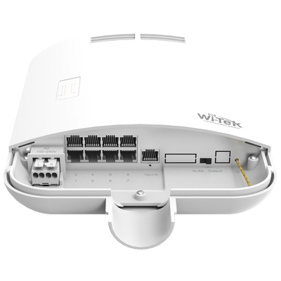 Switch CCTV PoE para exterior / No administrable / Con 8 puertos 10/100 Mbsp PoE af/at / 1 Puertos Uplink 10/100 MBPS / Presupuesto 120 W / Ideal para Aplicaciones de Videovigilancia
