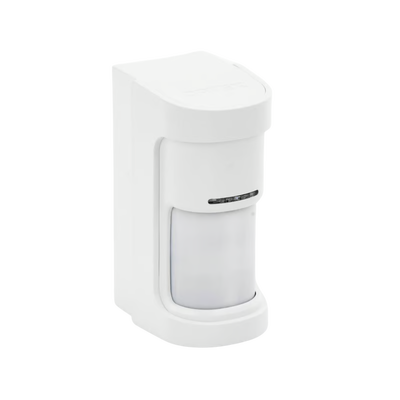 Detector de Movimiento / 180° de Detección / Panorámico / Cableado, alimentado a baterías / 100% Exterior / Compatible con cualquier panel de alarma/ Serie SHIELD