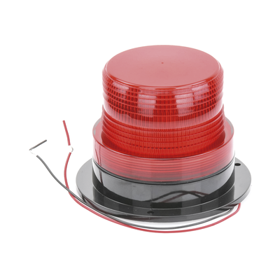 Burbuja Brillante de Larga Vida Útil, con 8 LEDs Color Rojo, Domo Rojo, 12Vcd