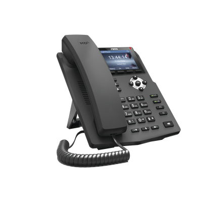 Teléfono IP empresarial para 2 lineas SIP con pantalla LCD de 2.4 Pulgadas a color y conferencia de 3 vías, PoE