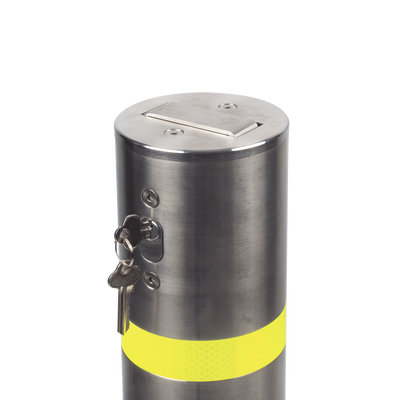Bolardo Desmontable de Acero Inoxidable de 900 mm de Altura / Ideal para aplicaciones de delimitaciones vehiculares y peatonales