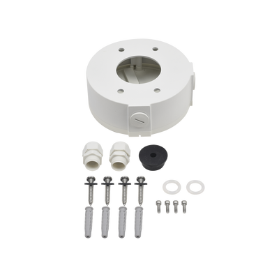 Caja de Conexiones Universal / Uso en Interior / Fabricada en Metal / Color Blanco / Uso en Bala - Domo - Turret