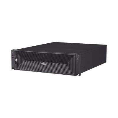 NVR de 64 canales / Hasta 32 MP / H.265 & Wisestream / Procesamiento 400 Mbps / 3 Puertos de Red / Raid 5-6 / 16 bahias para disco duro (no incluidos)