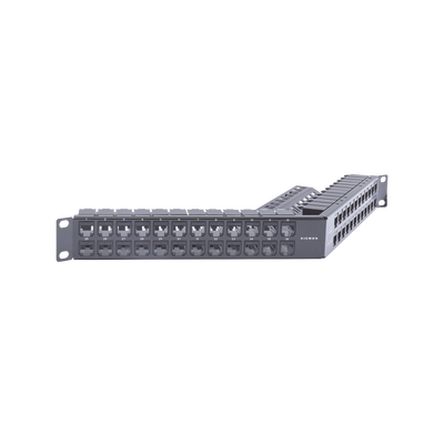 Patch Panel Z-MAX de 48 puertos, Blindado, Modular (vacío), Angulado, 1UR