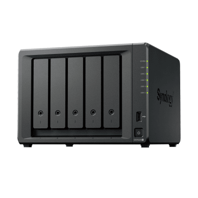 NAS DiskStation DS1525+ | 5 Bahías | Expansión hasta 15 Bahías | 2 Puertos 2.5GbE | Soporte 10GbE | Almacenamiento en Caché SSD | Hasta 300 TB de Capacidad | Compatible con Virtualización y Vigilancia.
