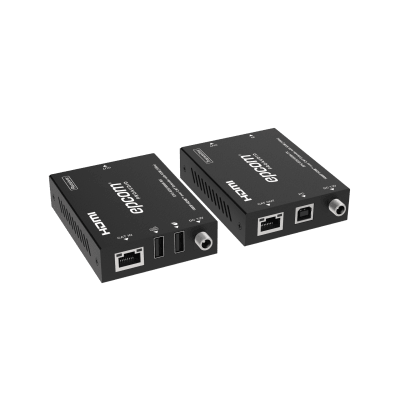 Extensor HDMI | Soporta KVM | Transmisión hasta 100 m | Cable CAT6 | 1080P@60Hz | Copia EDID automática | Sin compresión ni retraso | PoC
