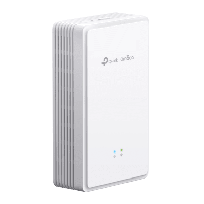 Punto de Acceso GPON Omada / WiFi 6 AX1800 / 1 puerto GPON / 1 Puerto FXS / 2 Puertos 10/100/1000 RJ45 / Mesh Omada / Configuración por Controlador o Stand-Alone / Para Montaje en Pared