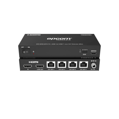 Splitter HDMI 1x4 | 4K@60Hz a 60m | 4K@30Hz a 70m | Cable Cat6 | EDID | HDCP 2.2 | Salida Loop