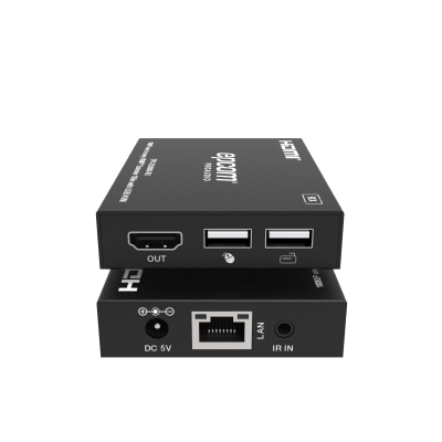 Extensor HDMI con KVM | Sobre IP | Transmisión hasta 150m | Cat5e/6 | HDCP 1.4 | 1080p | Control IR | Compatible con Switch 1G