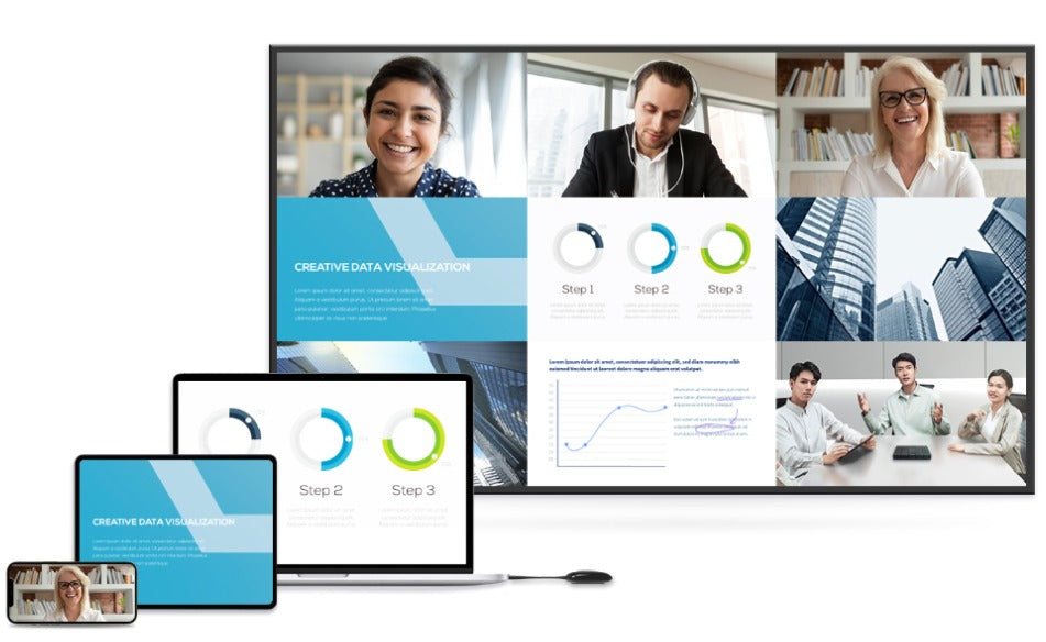 MAXHUB WB05 KIT Paquete de Presentación Inalámbrica y BYOM (Bring Your Own Meeting) diseñada para salas de reuniones y conferencias, permite colaboración eficiente y sin cables Incluye; 1Wireless Box receptor principal y 2 Wireless Dongle los transmisores