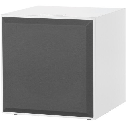 B&W DB4S Subwoofer de un solo controlador de estilo clásico que combina perfectamente con la Serie 700. Woofer de cono Aerofoil de 10", 1000 W de potencia de salida, Amplificación digital de clase D, Color Blanco