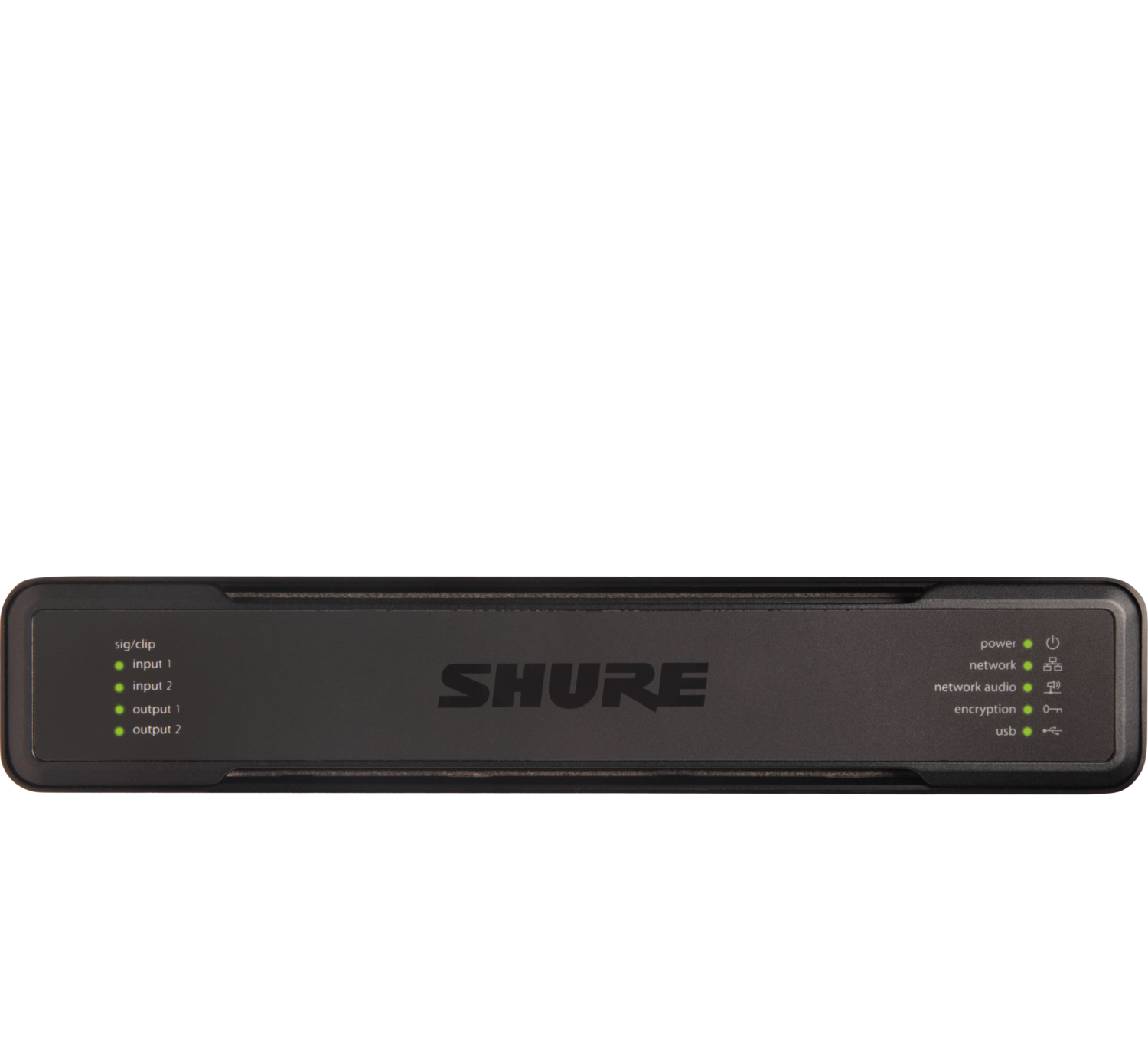 SHURE P300 Procesador de audioconferencia y videoconferencia, DSP optimizado 10 entradas Dante, 2 análogas 8 canales con AEC, 2 Salidas análogas