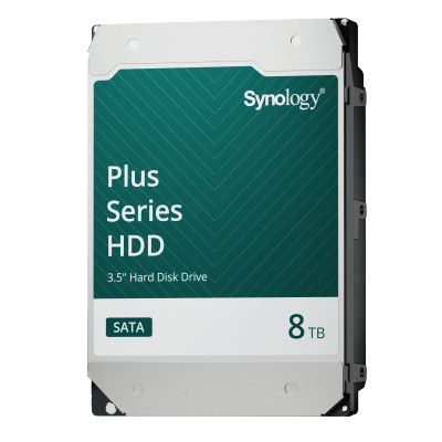Disco Duro SATA de 3.5" Serie Plus | Capacidad 8TB | Tecnología CMR | MTBF de 1.2 Millón de Horas | Carga de Trabajo de 180 TB/Año | Compatible con Synology DSM.