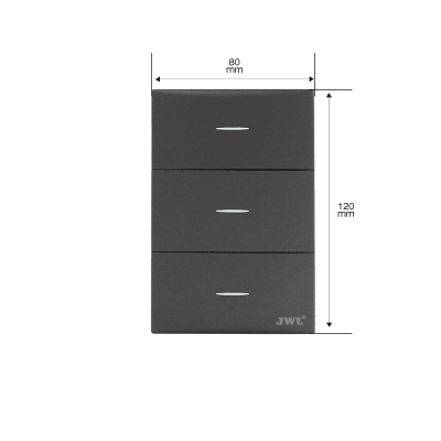 Placa con 3 Interruptores Sencillos 10 A 127 V 60 Hz.