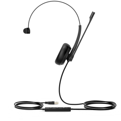 Diadema Alámbrica UH34 Mono de Yealink USB Compatible con Teléfonos IP y Computadoras.