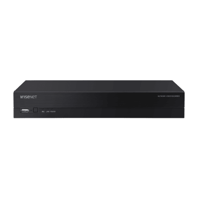 NVR 8 Megapíxel / 8 canales / H.265 / P2P Wisenet / 8 puertos PoE / Incluye 4TB para grabacion / NDAA