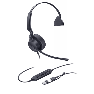 Diadema Alámbrica Yealink UH42 Mono UC con Audio HD y Conectividad USB-C/A