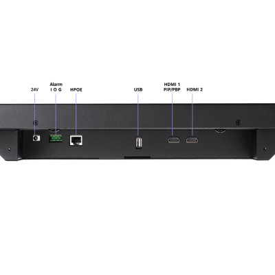 MONITOR LED INTELIGENTE 32 PULGADAS CON CÁMARA AI INTEGRADA / FHD 2MP / FUNCIONALIDAD PIP Y PBP / DETECCIÓN DE ROSTROS Y EVENTOS / DUAL POWER HPOE Y DC24V / ACABADO NEGRO