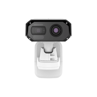 Cámara IP Bullet Termica Bi-Spectral / Lente Visible 8MP / Vision Térmica 640x480p Lente 9.1mm@8FPS / H.265 & WiseStream / IP67 / NEMA4X / Termografia para uso industrial -20°C a 130°C