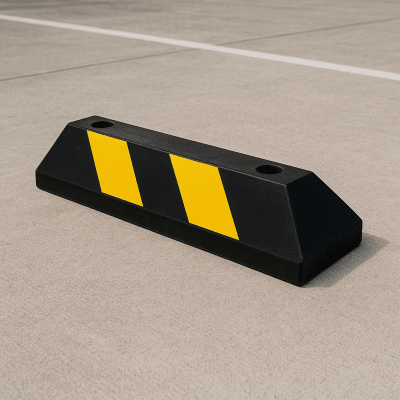 Tope Vehicular P / Estacionamiento / 55cm / Color Negro-Amarillo.