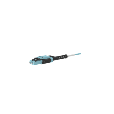 Jumper de Fibra Óptica Multimodo 50/125 OM4, LC-LC Uniboot Duplex, LSZH, Color Aqua, 3 Metros
