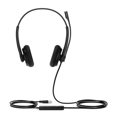 Diadema USB Yealink UH34 Lite Dual con Almohadillas de Esponja y Compatibilidad UC Multiplataforma