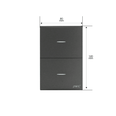 Placa con2 Interruptores Escalera 10 A 127 V 60 Hz.