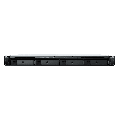 NAS RackStation RS422+ | 4 Bahías | 1U | AMD Ryzen R1600 | 2 GB DDR4 ECC | 570 MB/s Lectura | 530 MB/s Escritura | Puertos Dual 1GbE | Actualización 10GbE | Compatibilidad RAID | Synology DSM.