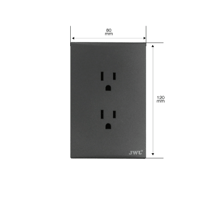 Placa con 2 Toma Corriente Duplex 2P Y T 10 - 15 A 127 V 60 Hz